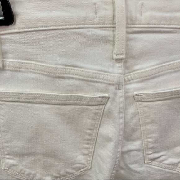 Madewell Slim Wide Leg Crop White Jeans Button Fly Summer Spring Vacation 23 - Picture 7 of 14